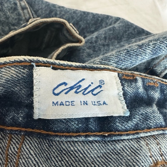 NWT VTG 80s Mom Jeans Chic Sz:15 Tall JR Acid Wash Denim High Waisted Pleated. - Picture 7 of 12